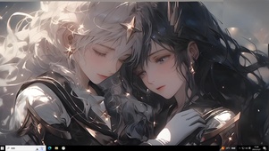 黑白少女