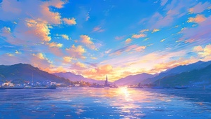 日内瓦湖日落