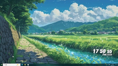 护眼绿景桌面主题