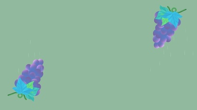 清新护眼 简约葡萄水果