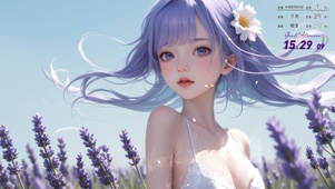 紫色长发少女