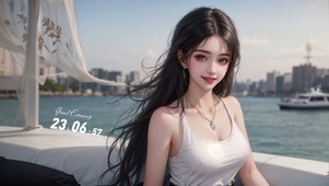 清凉夏日小清新女生