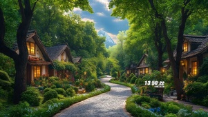 森林房屋小道