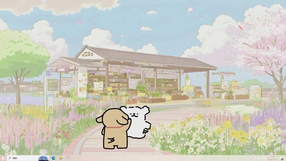 线条小狗的休闲假日