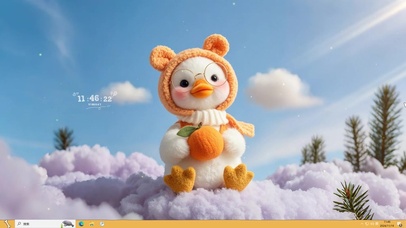 前橙似锦可爱鸭主题