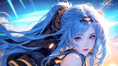 外星空动漫美少女