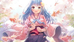 樱花金鱼少女