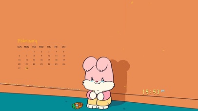 孤单兔兔蹲墙角