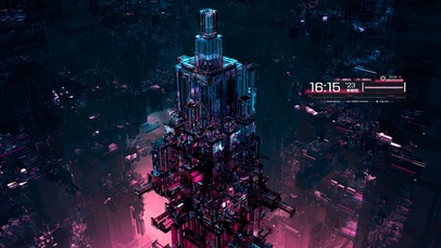 4K赛博朋克 科幻霓虹城之夜