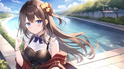 棕色头发美少女