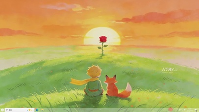 草原一起看晚霞