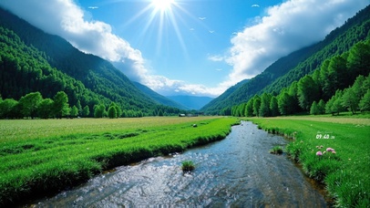 自然护眼峡谷河流