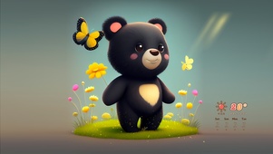 可爱阳光治愈小熊