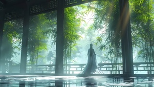 竹林仙境女孩