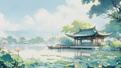 夏日  西湖美景