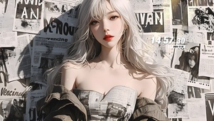 港风浓颜气质美女