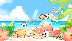 清凉夏日小狗