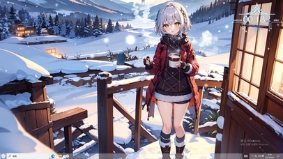 4k滑雪场可爱美少女喝咖啡萝莉