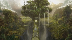 护眼绿色大树景色