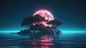 夜晚明月湖