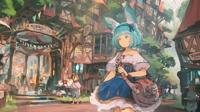 唯美乡村小路女孩