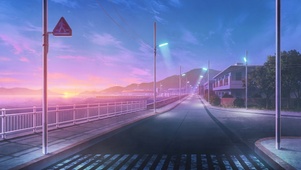 黄昏治愈街道
