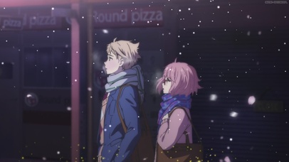 境界的彼方栗山未来下雪樱花天