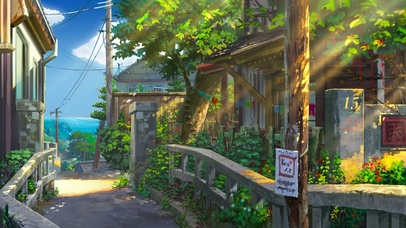 日式海边乡村路口