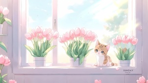 窗台上的猫