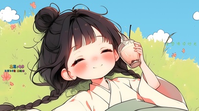 4K奶茶可爱女孩