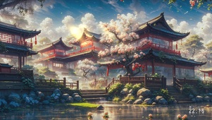 红墙绿瓦承古梦（随视角移动）