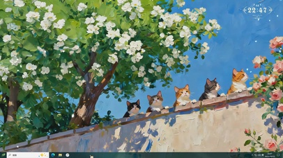 一排可爱的萌猫们