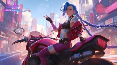 4K 机车少女金克丝