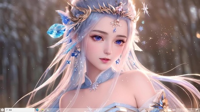 4k蓝发秀丽女神美少女