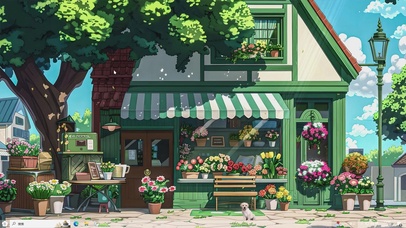 街边花店-桌面主题