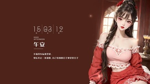 古风红衣少女