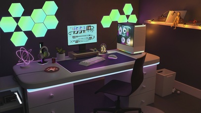 4K赛博朋克科幻电脑房间