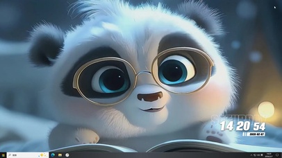 可爱熊猫桌面主题