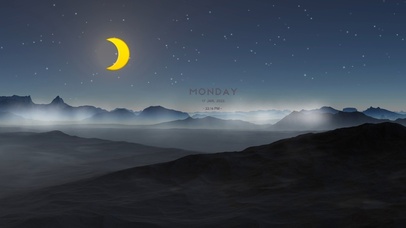 唯美治愈夜空下景色