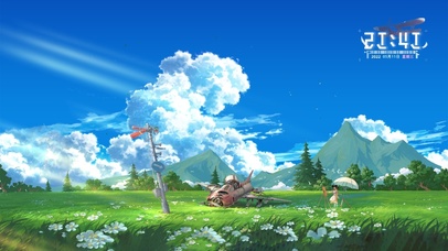 唯美治愈郊外草地写生