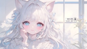 白毛猫耳女孩