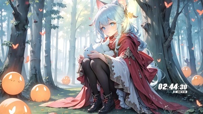 可爱兽耳森林少女