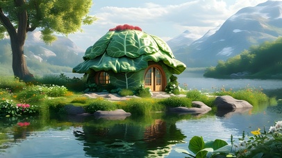 绿色护眼童话世界白菜屋03