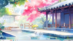 樱花江南庭院