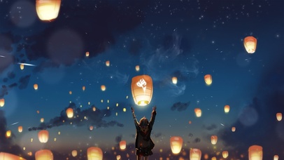 夜空许愿