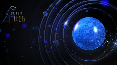 4K宇宙蓝色行星