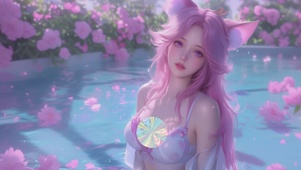 眨眼动态-水中女孩