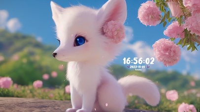 可爱樱花小狐狸