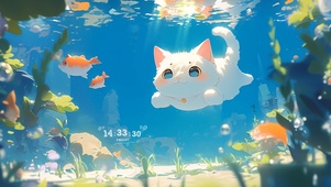 潜泳 猫咪