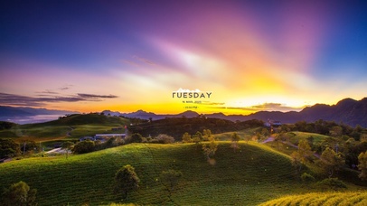 4k日落夕阳山村风光